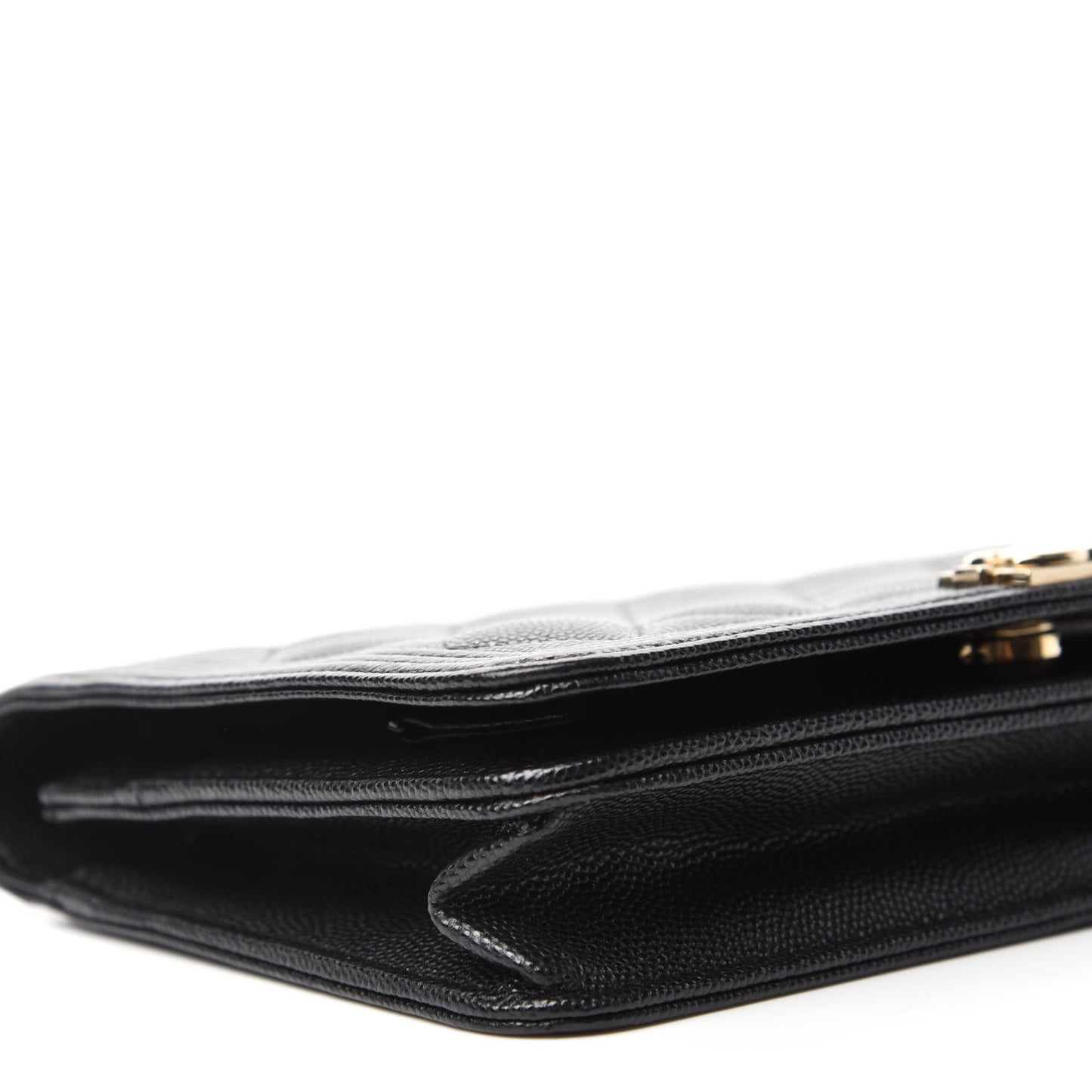 Caviar Quilted Boy Wallet On Chain WOC Black