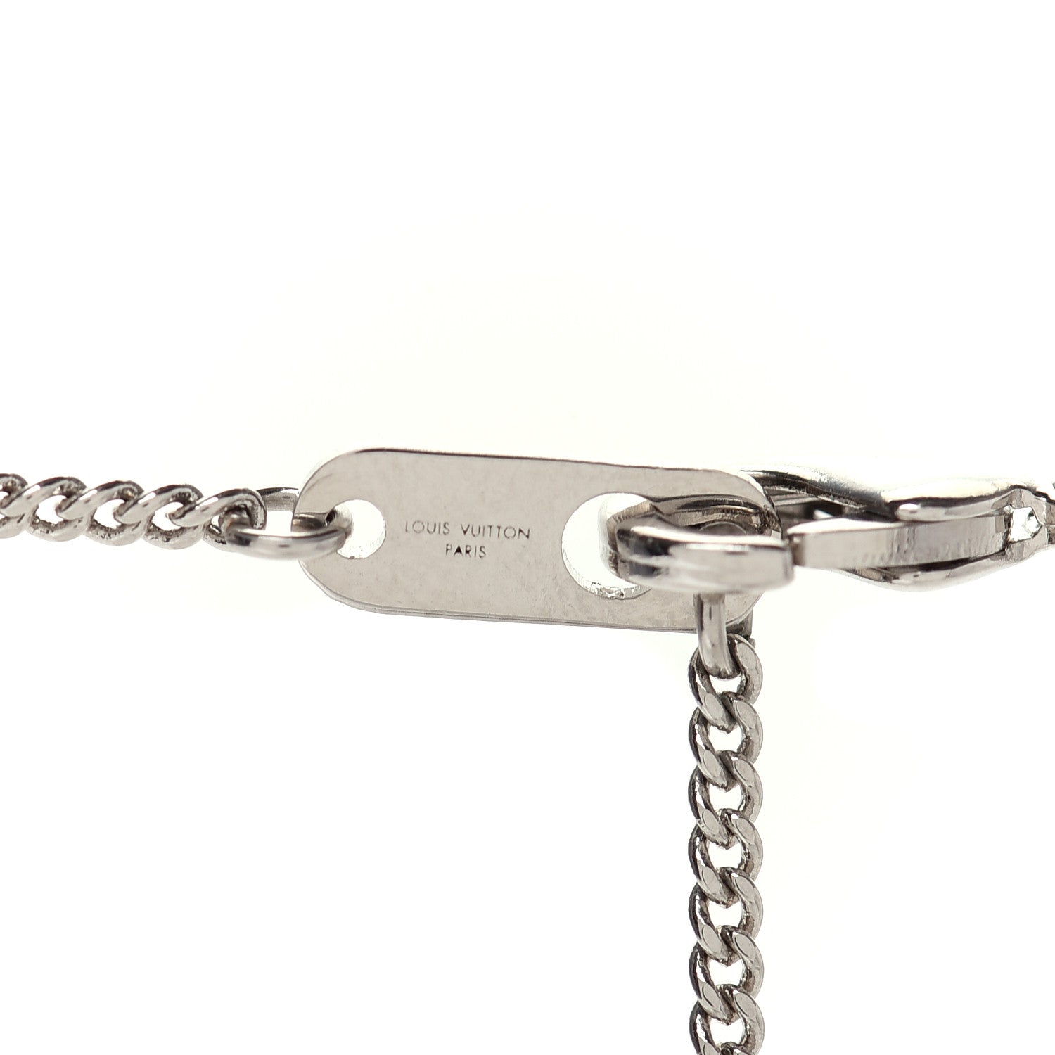 Louis Vuitton Lacquer Crystal Aquatics Necklace Silver 4 of 6