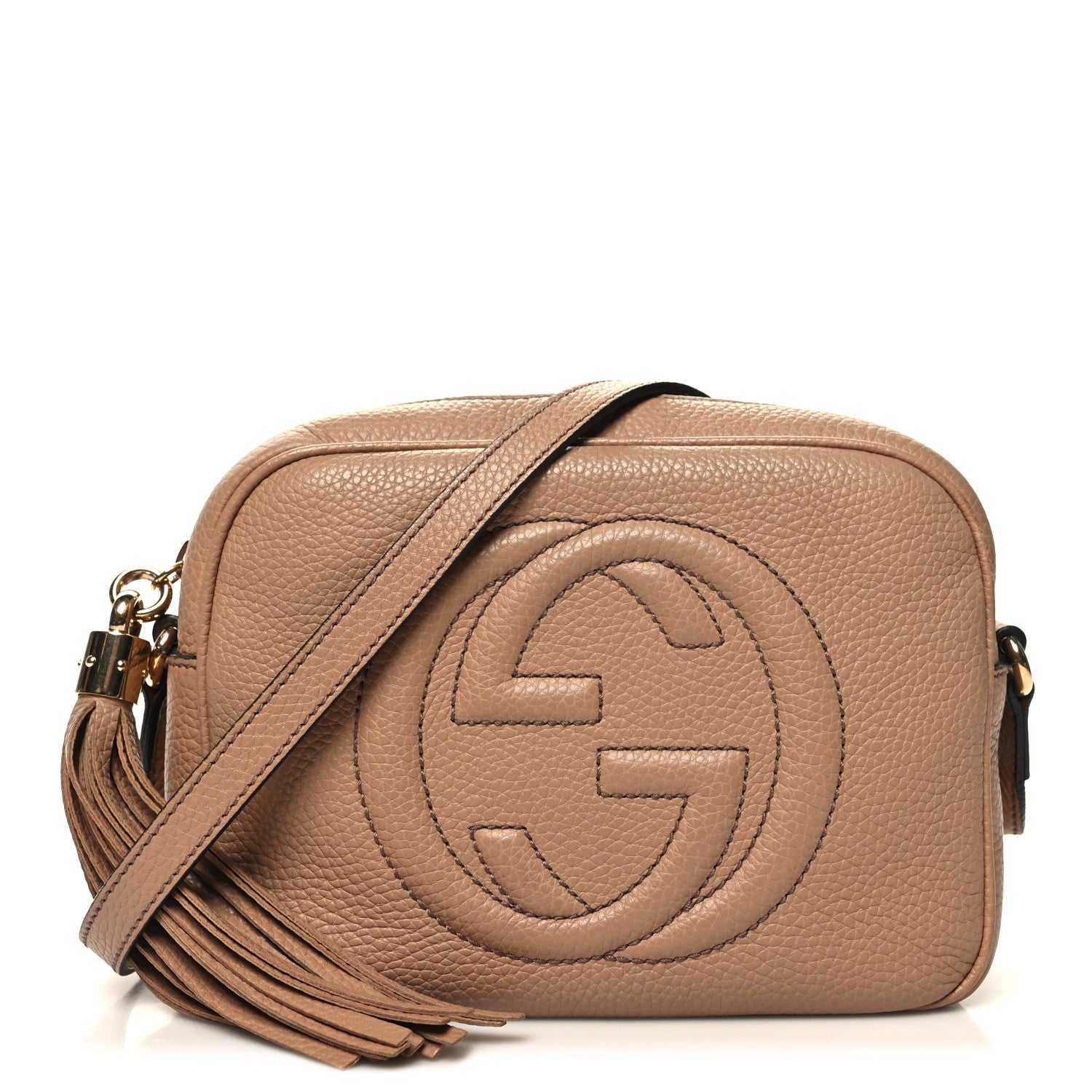 Gucci Pebbled Calfskin Small Soho Disco Bag Camelia 1 of 10