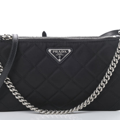Prada Nylon Tessuto Impuntu Quilted Crossbody Bag Black 9 of 11