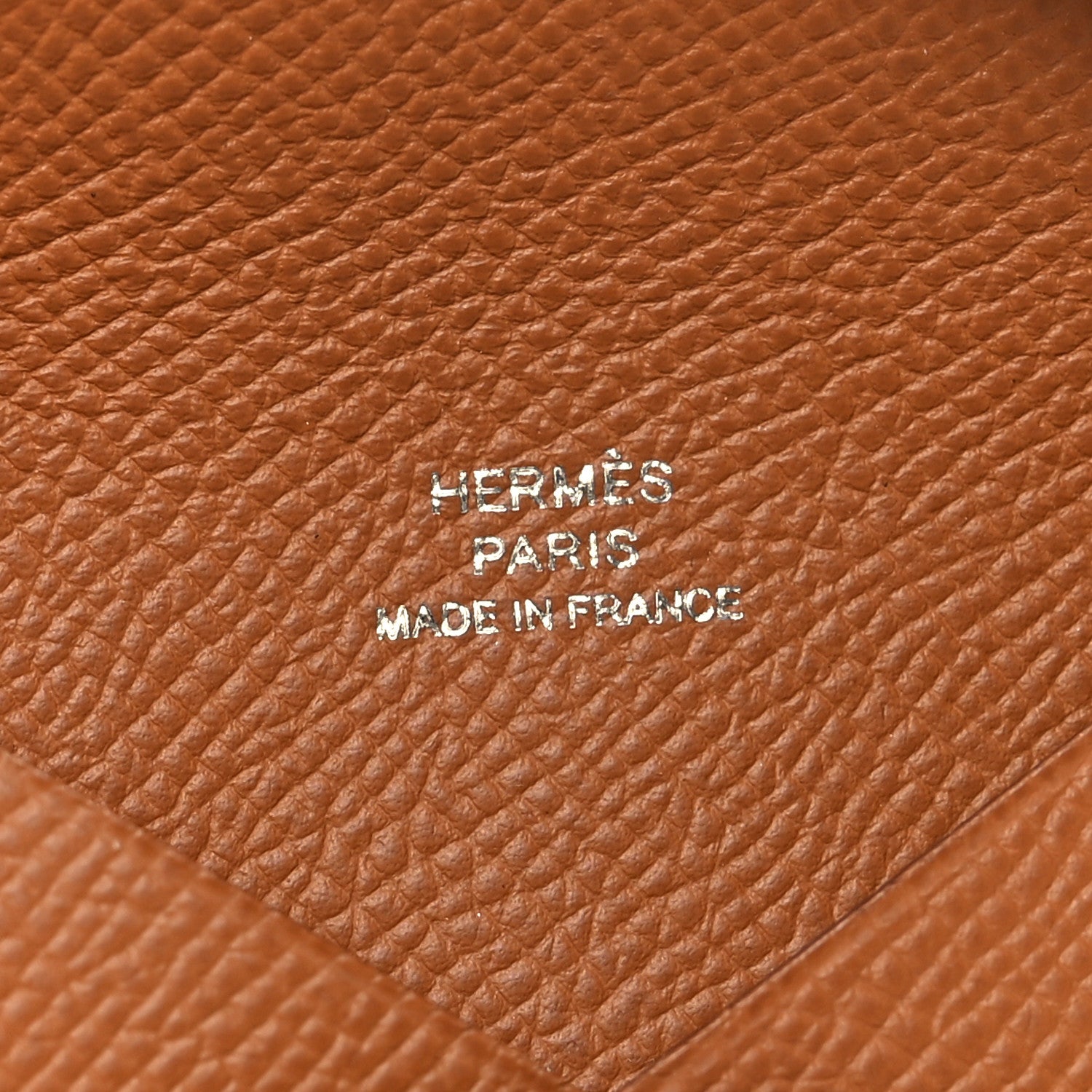 Hermes Epsom Calvi Card Case Gold 8 of 10