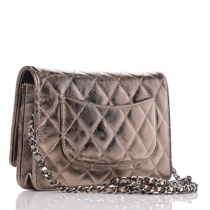 Chanel Metallic Aged Calfskin Quilted Reissue Wallet On Chain WOC Bronze 3 of 10