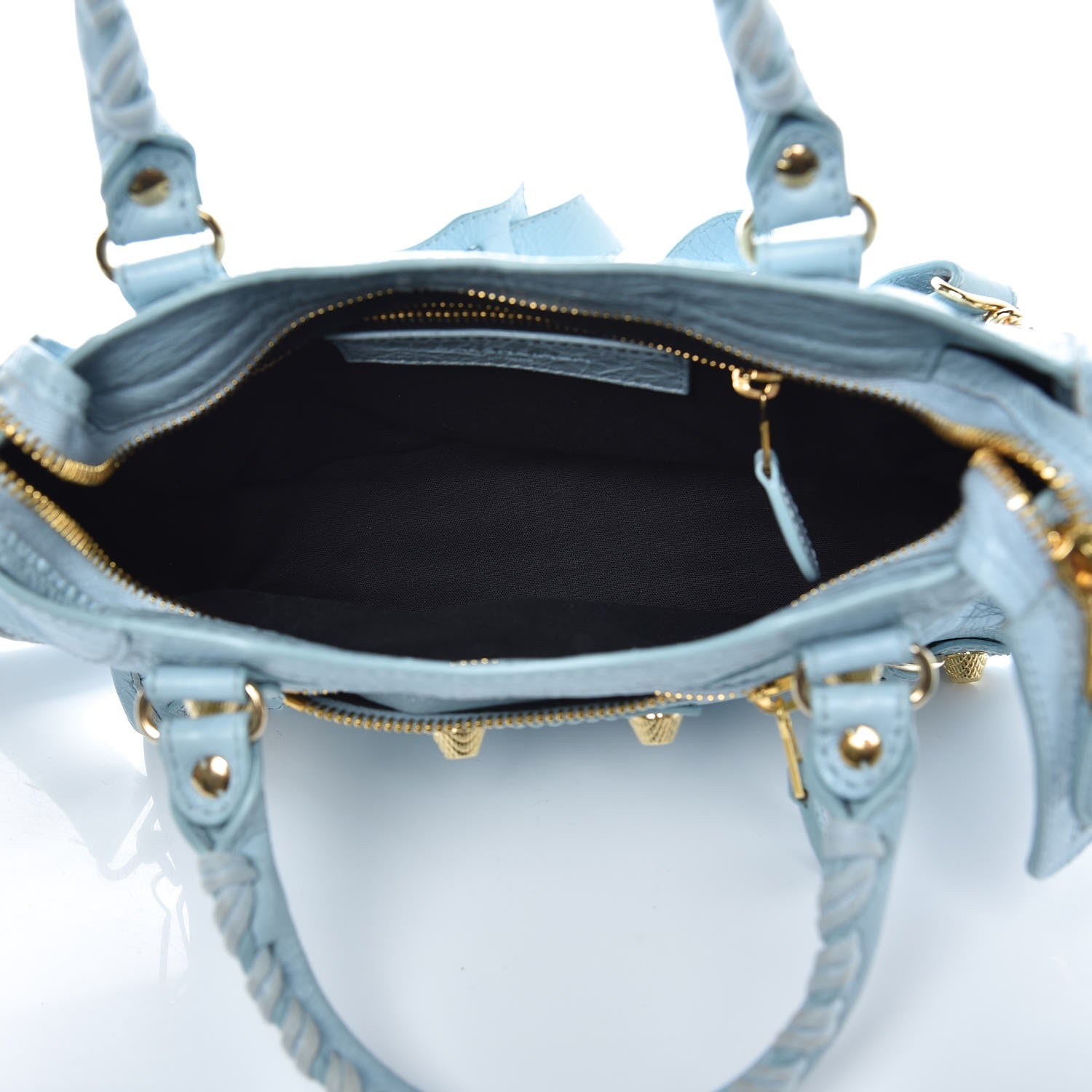 Balenciaga Agneau Giant 12 Gold Hardware Mini City Bleu Dragee 5 of 8