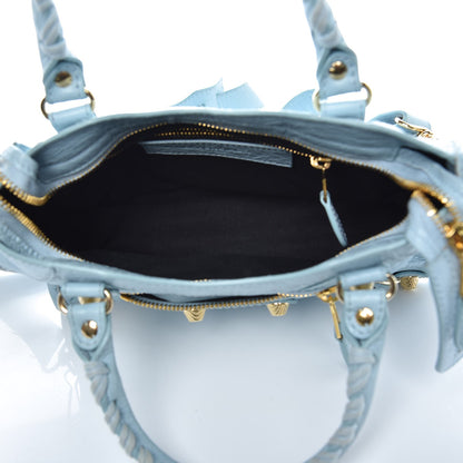 Balenciaga Agneau Giant 12 Gold Hardware Mini City Bleu Dragee 5 of 8