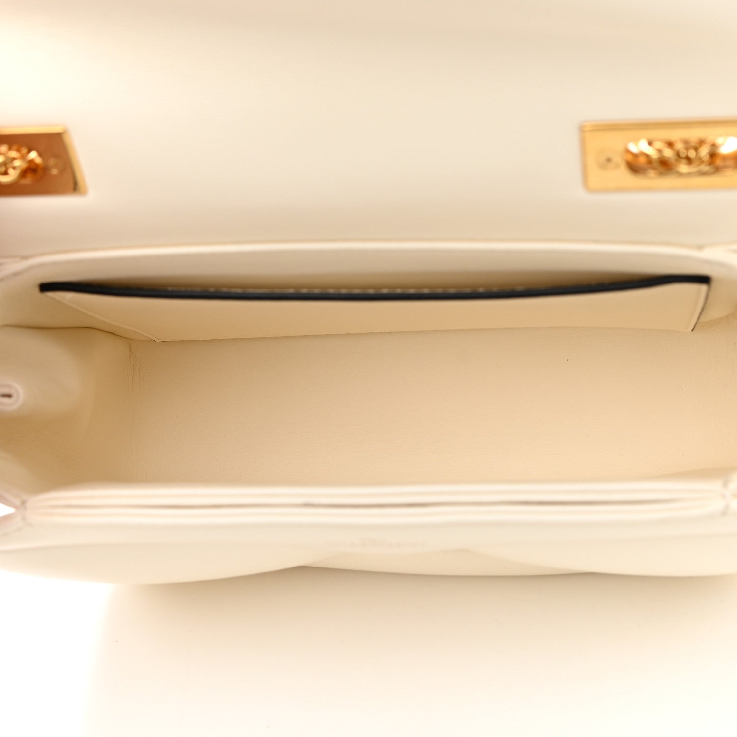 Valentino Garavani Nappa One Stud Chain Clutch Ivory 5 of 14