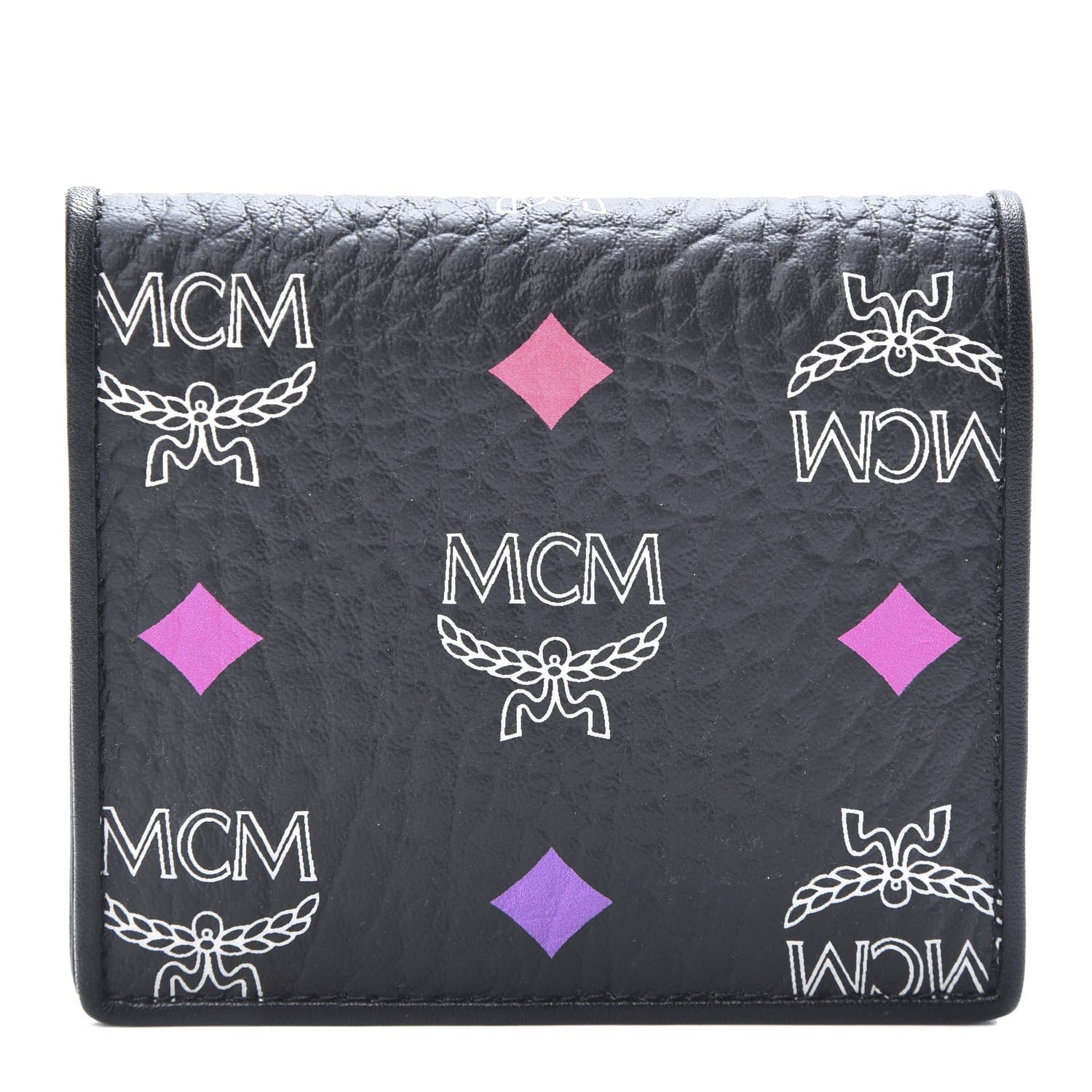 MCM Skyoptic Visetos ID Wallet Spectrum Diamond Black 1 of 8