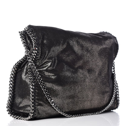 Stella McCartney Chamois Shiny Dotted Falabella Fold Over Tote Ruthenium 3 of 9