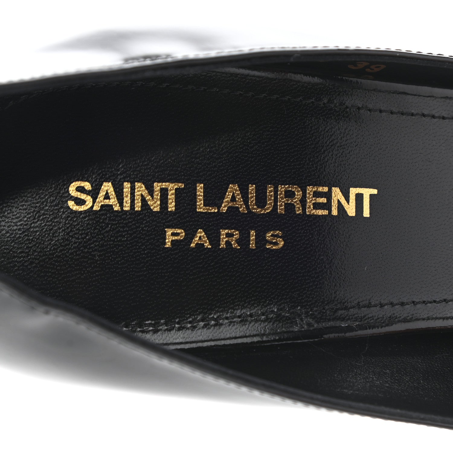 Saint Laurent Patent Calfskin Zoe Bow 85 Pumps 39 Black 7 of 11