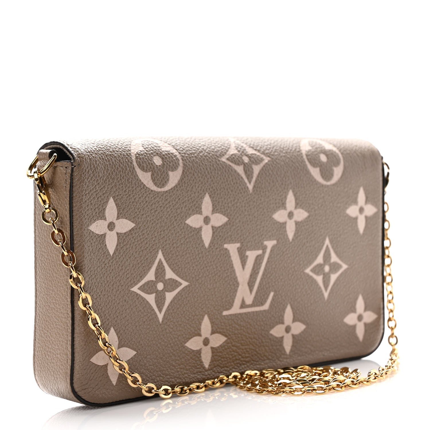 Louis Vuitton Empreinte Monogram Giant Felicie Pochette Tourterelle Creme 3 of 8