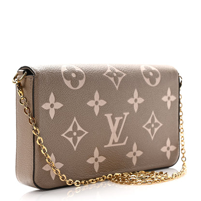 Louis Vuitton Empreinte Monogram Giant Felicie Pochette Tourterelle Creme 3 of 8