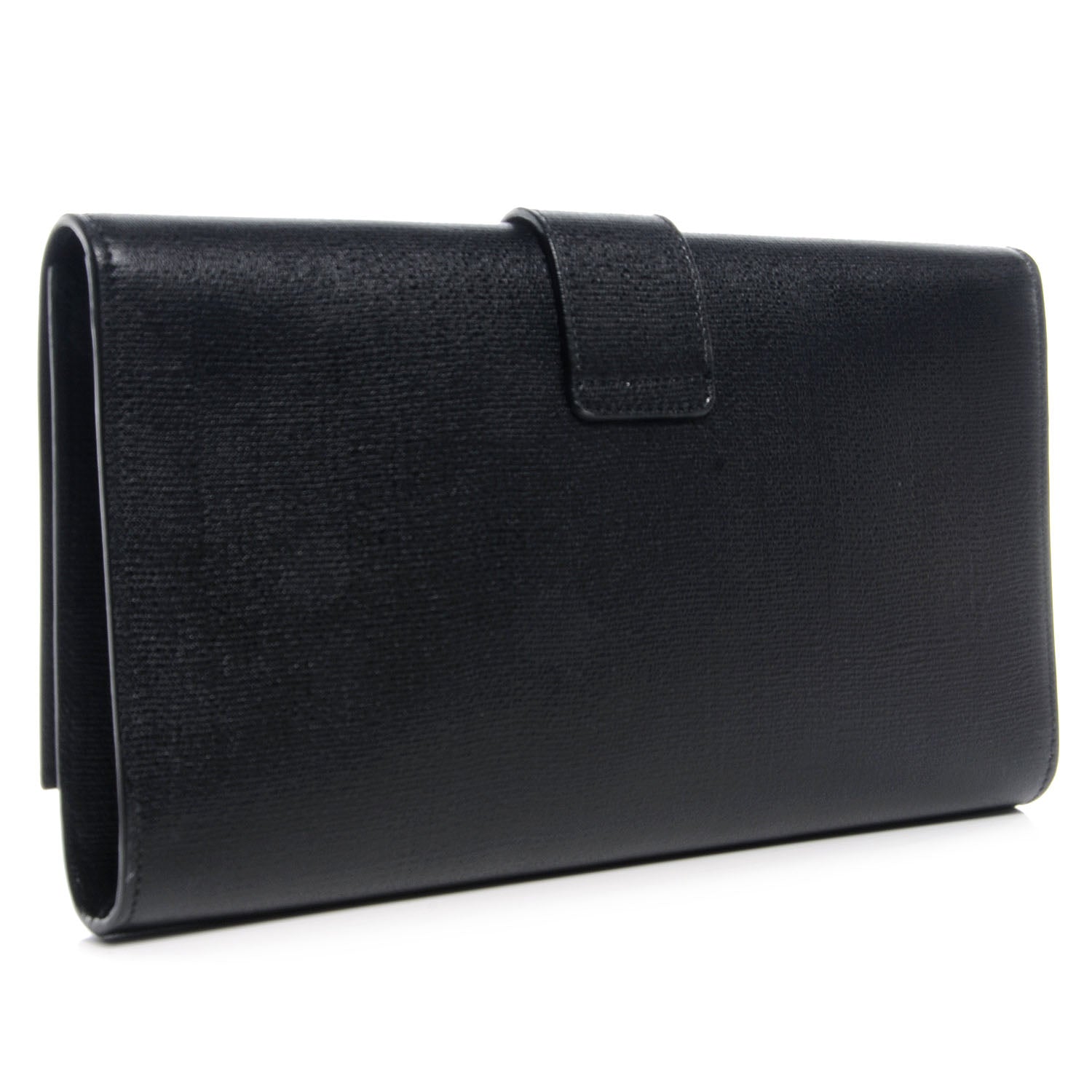 Saint Laurent Textured Leather ChYc Clutch Black 3 of 6