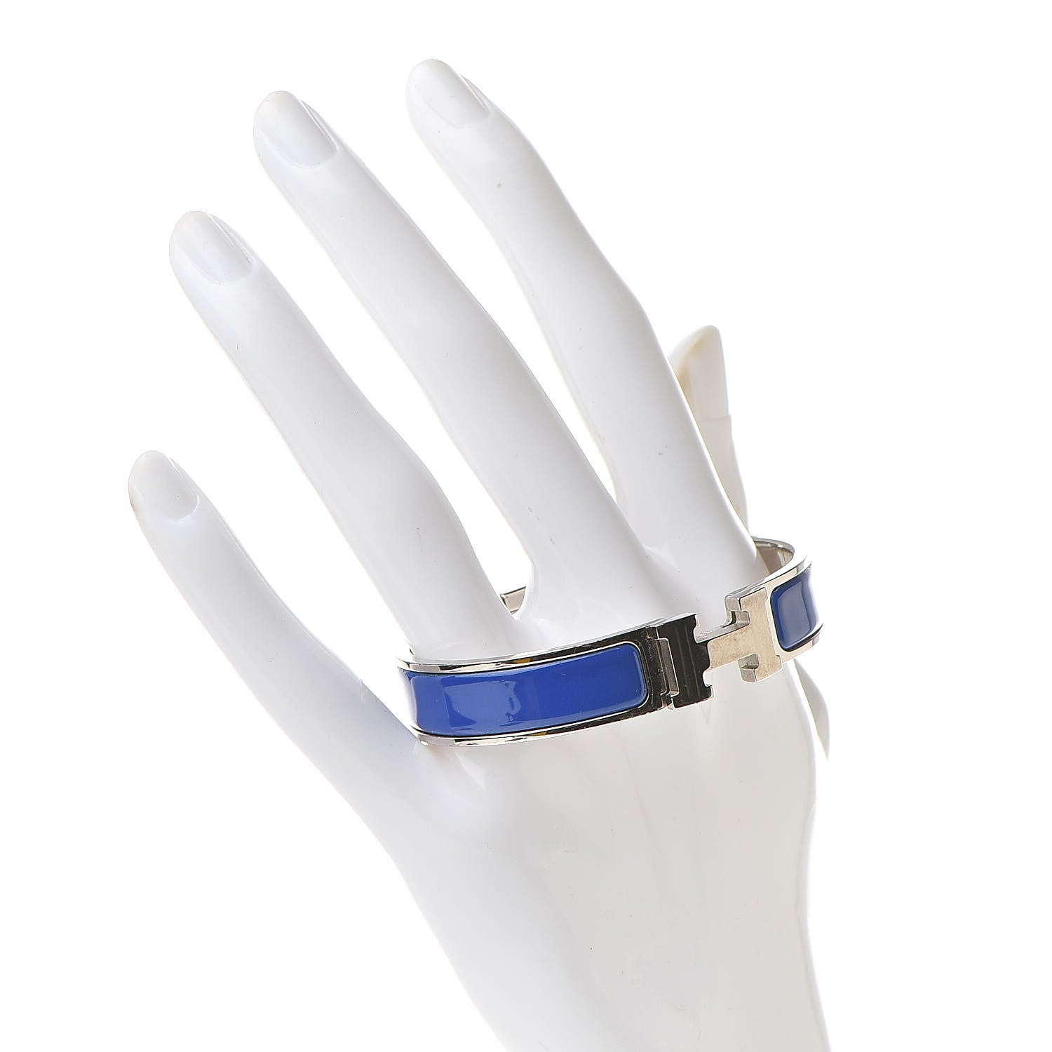 Hermes Narrow Enamel Clic Clac H Bracelet PM Bleu Royal 2 of 7
