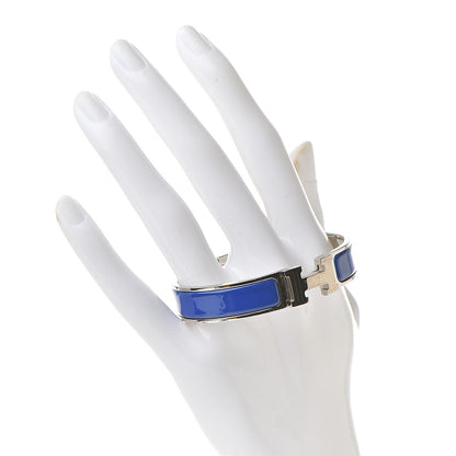 Hermes Narrow Enamel Clic Clac H Bracelet PM Bleu Royal 2 of 7