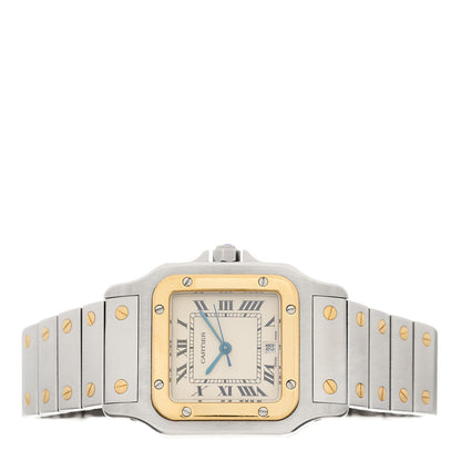 Cartier Stainless Steel 18K Yellow Gold 29mm Santos De Cartier Galbee Quartz Watch 2 of 4