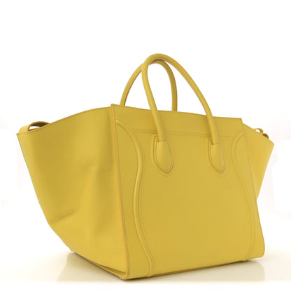 Celine Grained Calfskin Medium Phantom Luggage Yellow 3 of 15