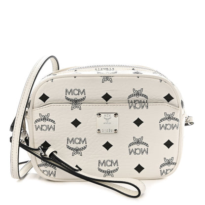 MCM Visetos Camera Crossbody Bag White 2 of 10