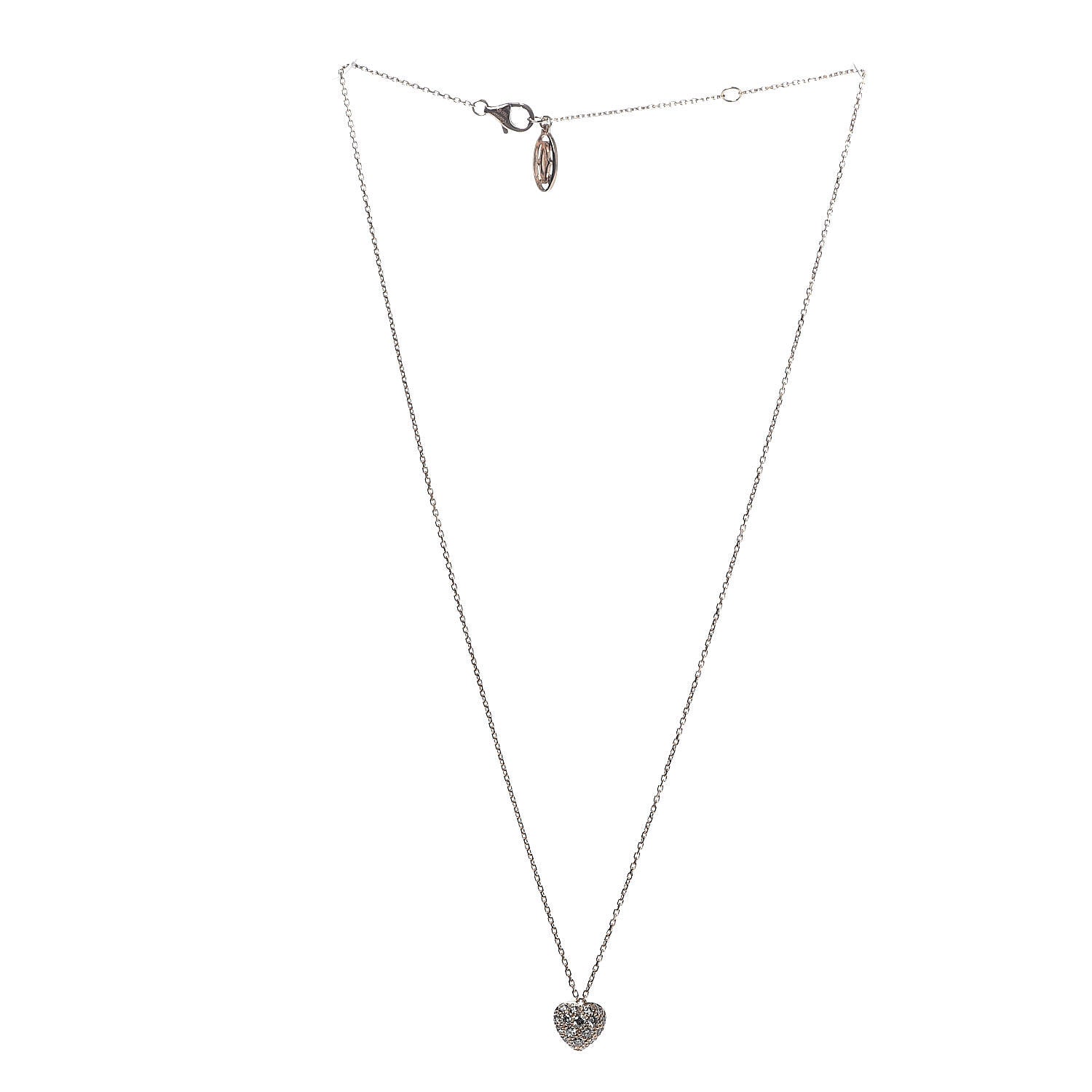 Cartier 18K Pink Gold Diamond Heart Paved Pendant Necklace 3 of 6