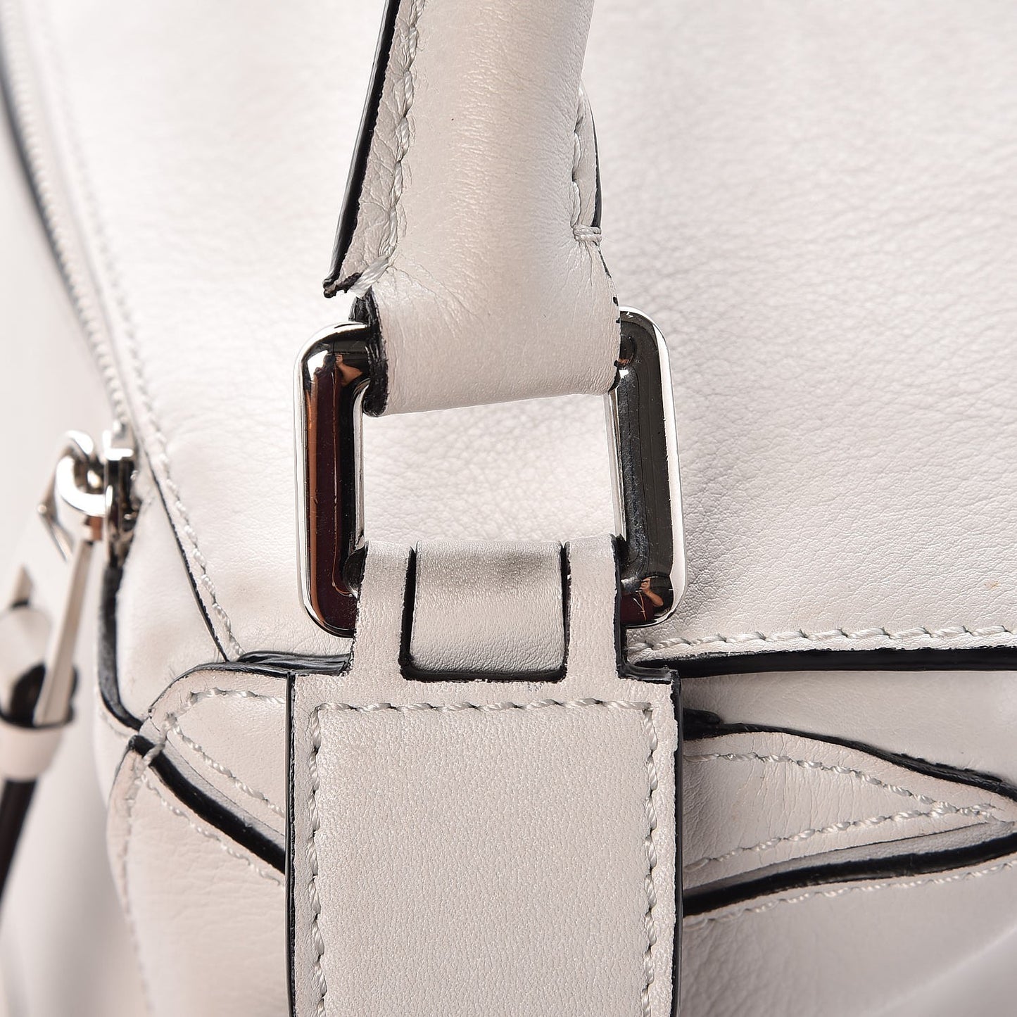 Calfskin Small Puzzle Bag White