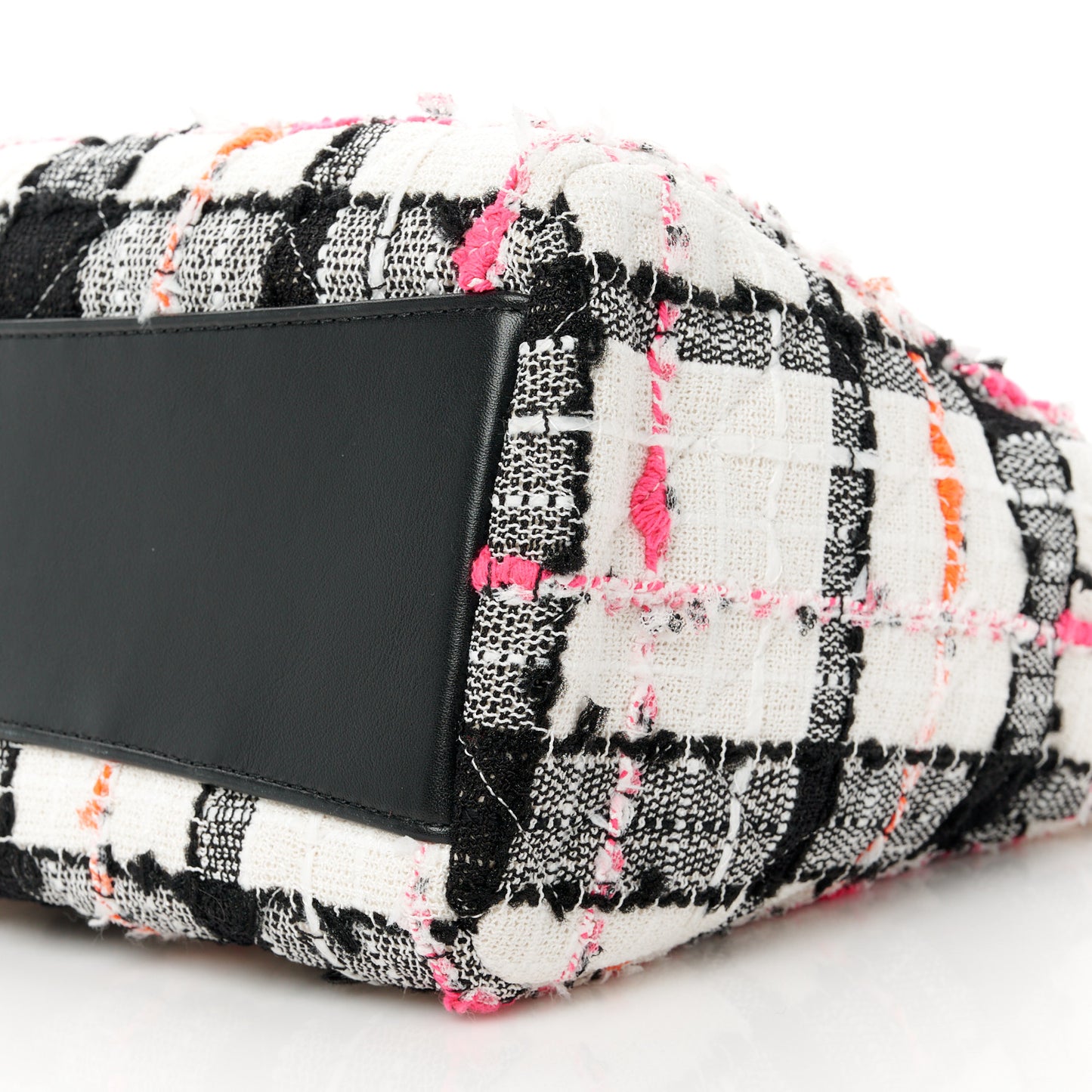 Tweed Calfskin Signe Hobo Coral White Black