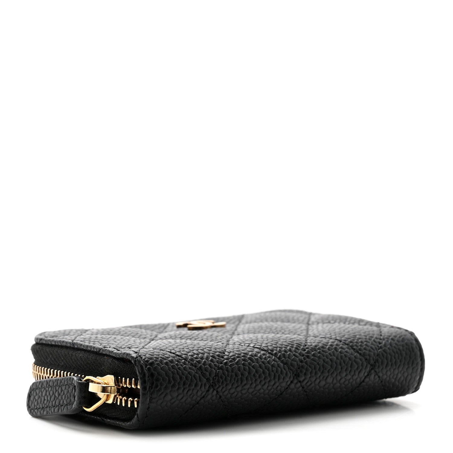 Chanel Caviar Quilted Zip Coin Purse Black 4 of 8