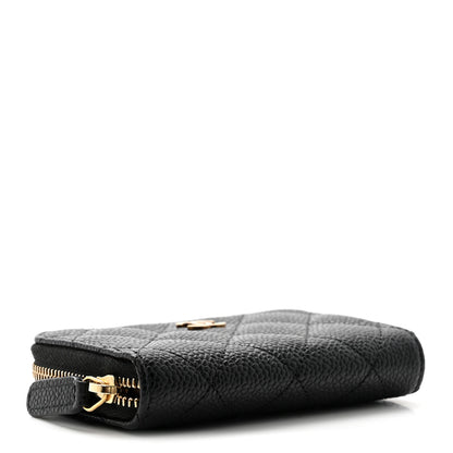 Chanel Caviar Quilted Zip Coin Purse Black 4 of 8