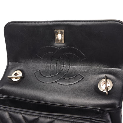 Chanel Lambskin Chevron Quilted Small Trendy CC Dual Handle Flap Bag Black 12 of 12