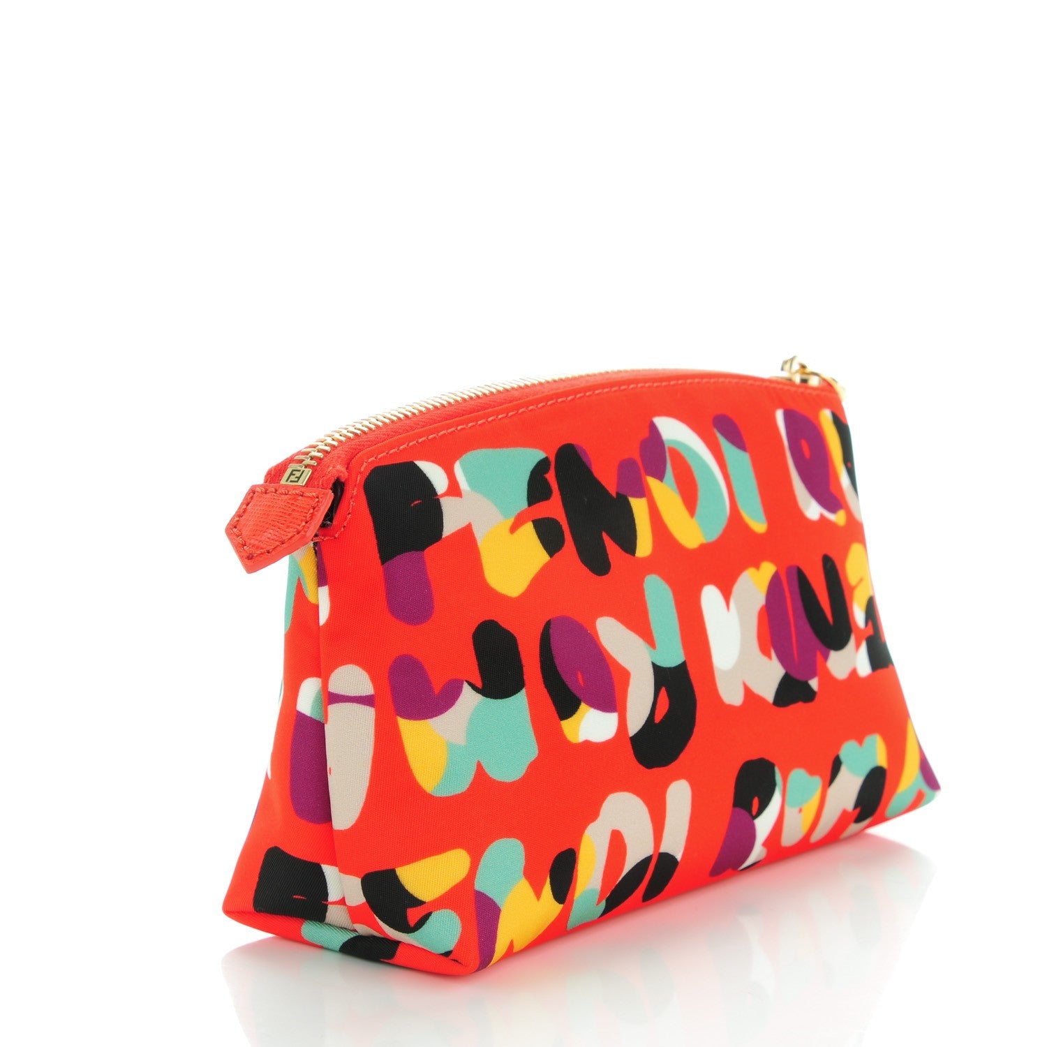 Fendi Nylon Roma Print Large Cosmetic Pouch Papavero Multicolor 3 of 7