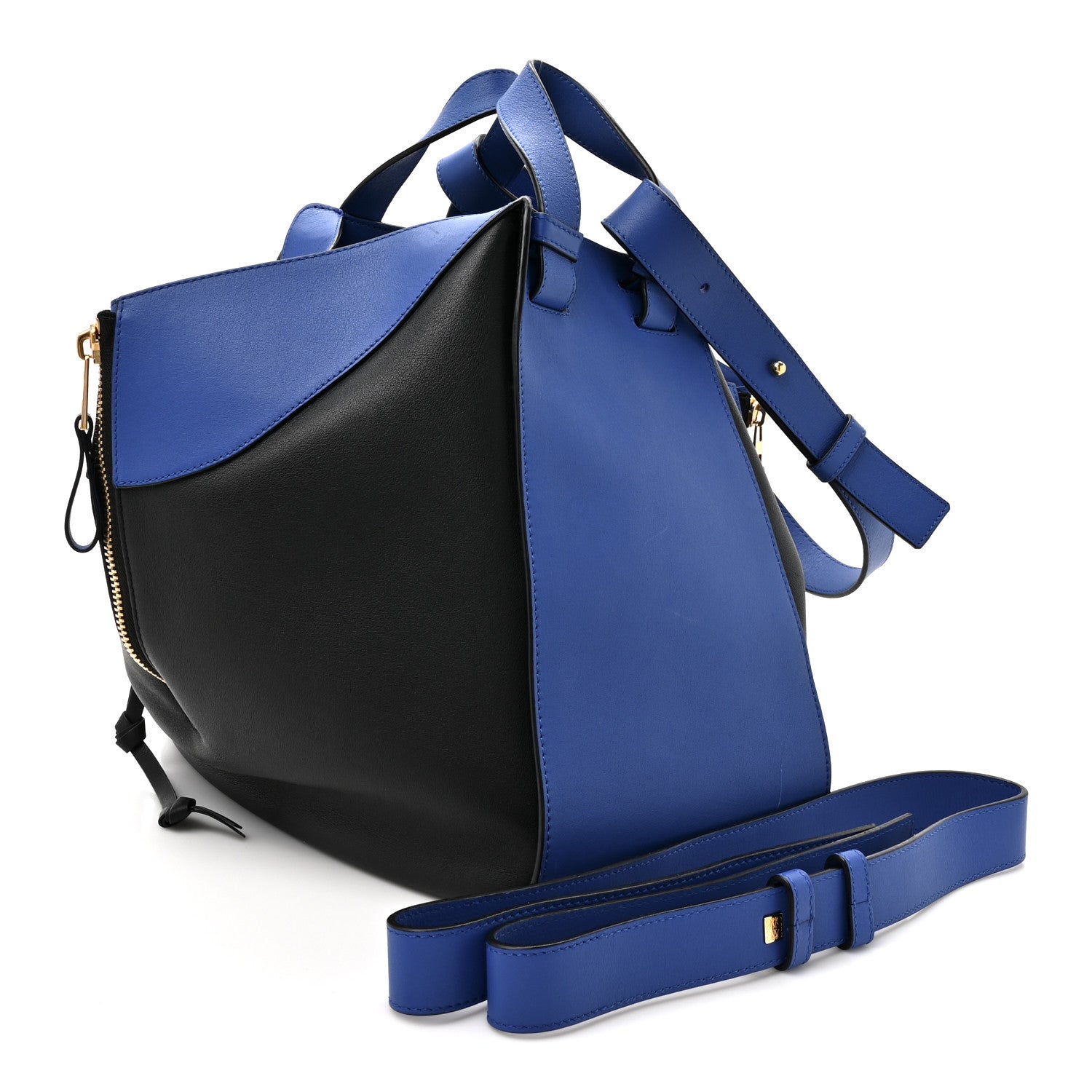 Loewe Calfskin Medium Hammock Shoulder Bag Electric Blue Black 3 of 15
