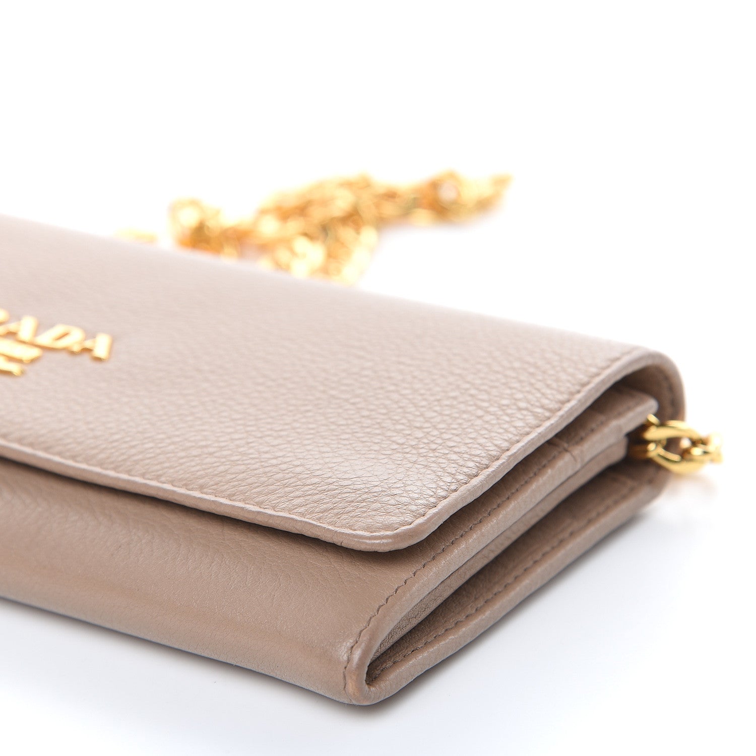 Prada Vitello Daino Chain Wallet Cammeo 9 of 11
