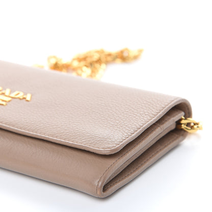 Prada Vitello Daino Chain Wallet Cammeo 9 of 11