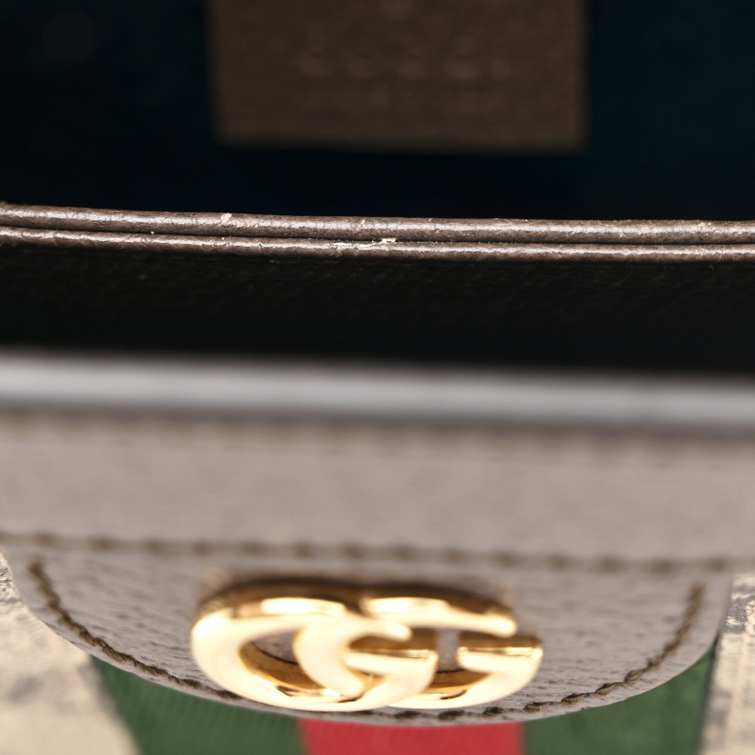 Gucci GG Supreme Monogram Web Small Ophidia Chain Shoulder Bag Brown 13 of 16