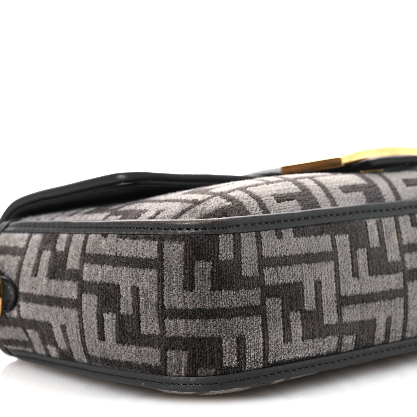 Chenille FF Embroidered Baguette Antracite Asfalto