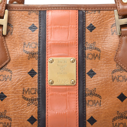 MCM Visetos Rudic Shopper Tote Cognac Orange 9 of 9