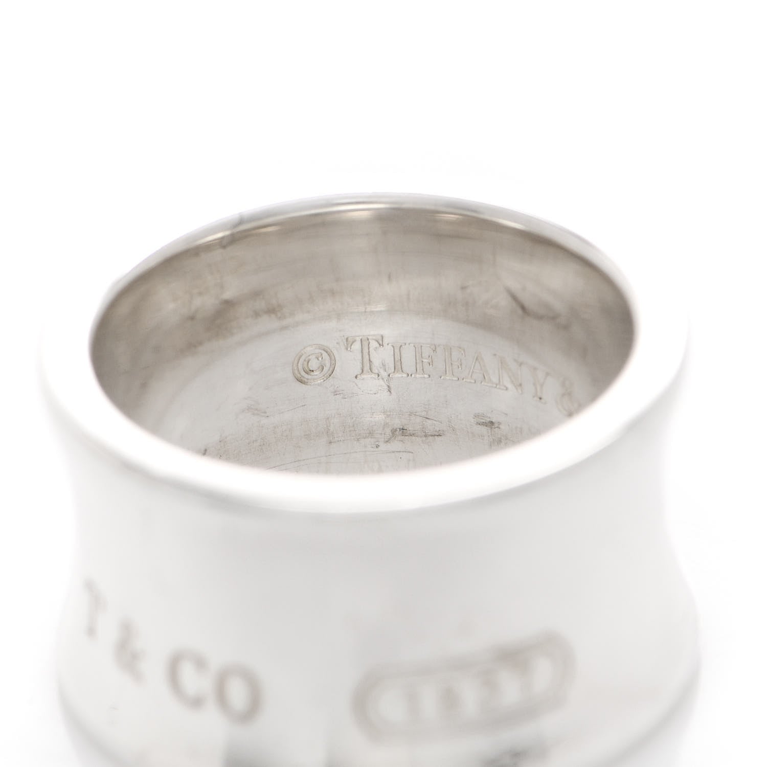 Tiffany Sterling Silver Wide 1837 Ring 50 5.5 4 of 6