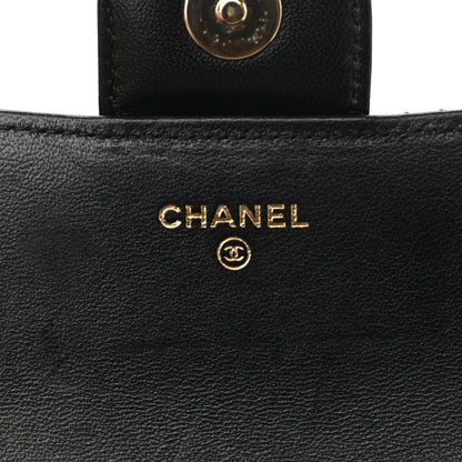 Chanel Lambskin Quilted Glasses Case With Chain Black 6 of 11