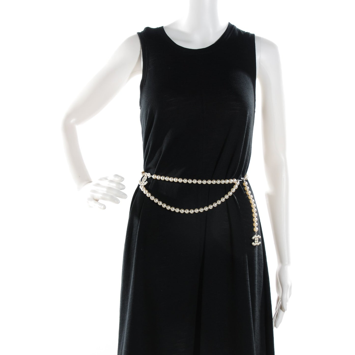 Pearl CC Double Strand Belt Silver