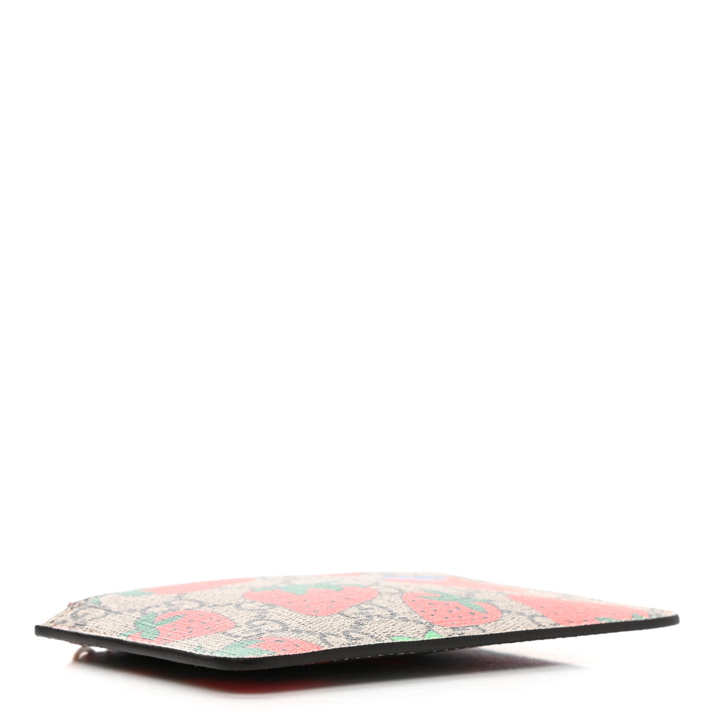 GG Supreme Monogram Strawberry Key Case