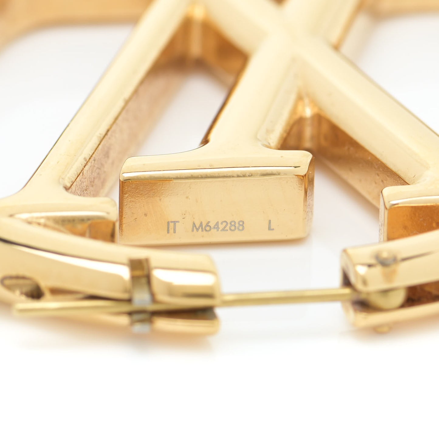 Metal Louise Hoop Earrings Gold
