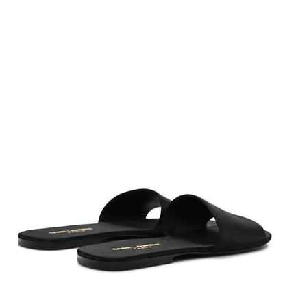 Saint Laurent Satin Mens Carlyle Slide Sandals 41 Black 5 of 10