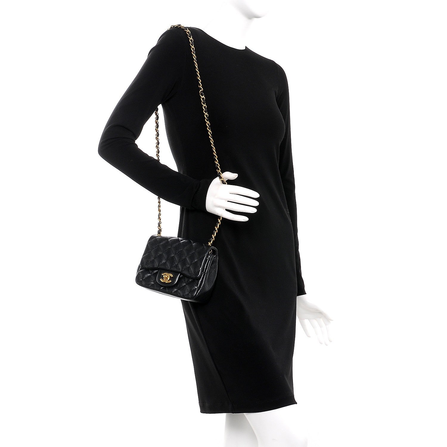 Chanel Caviar Quilted Mini Square Flap Black 2 of 7