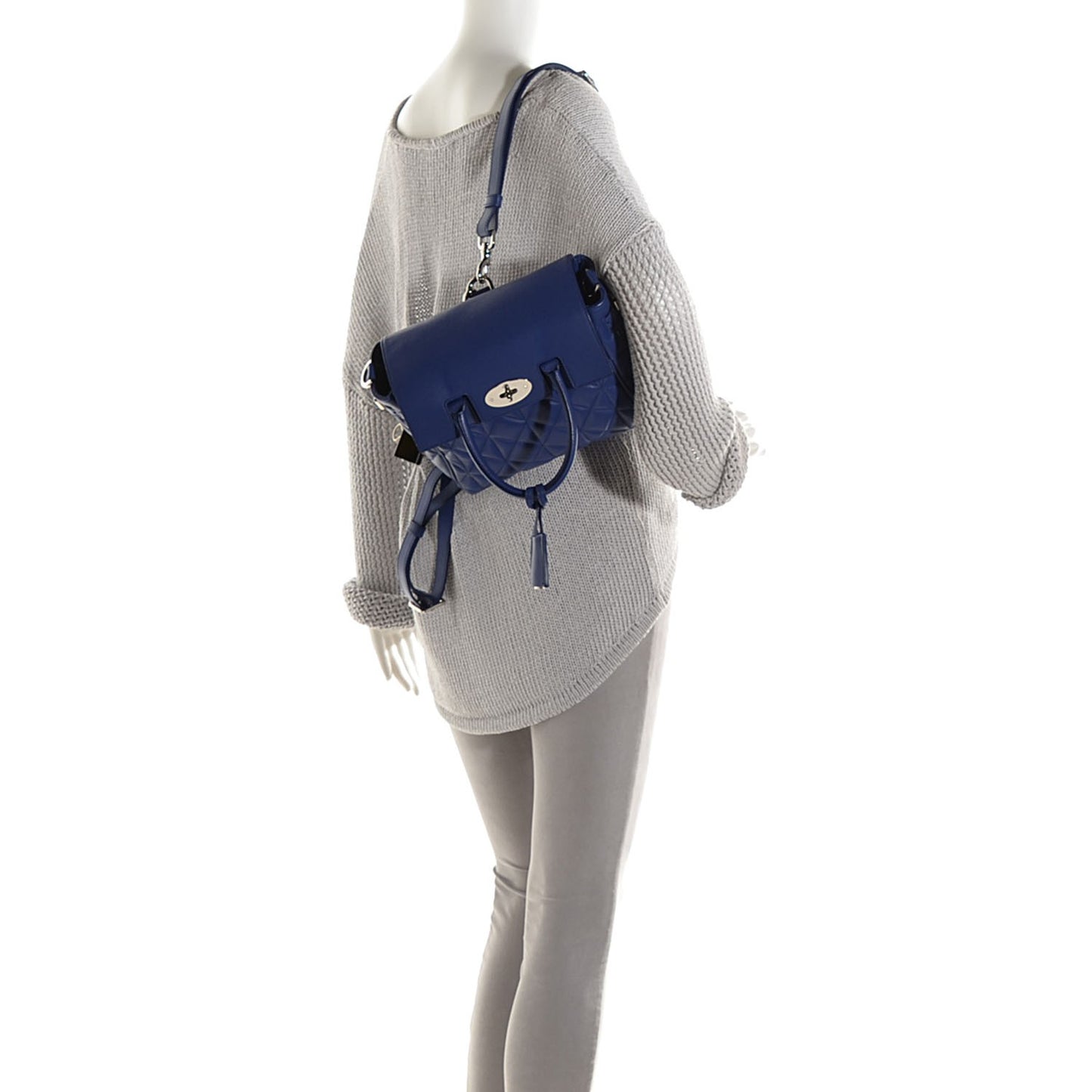 Nappa Quilted Mini Cara Delevingne Convertible Bag Indigo