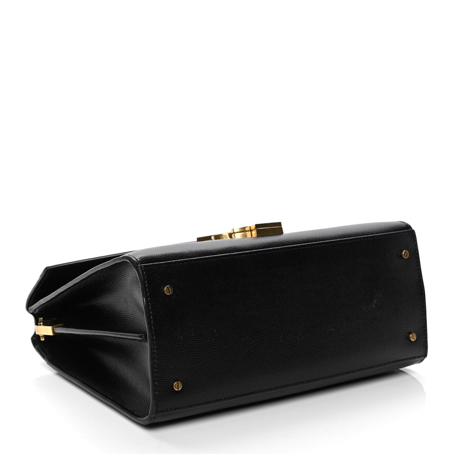 Saint Laurent Grain de Poudre Medium Classic Monogram Cassandra Top Handle Black 4 of 7