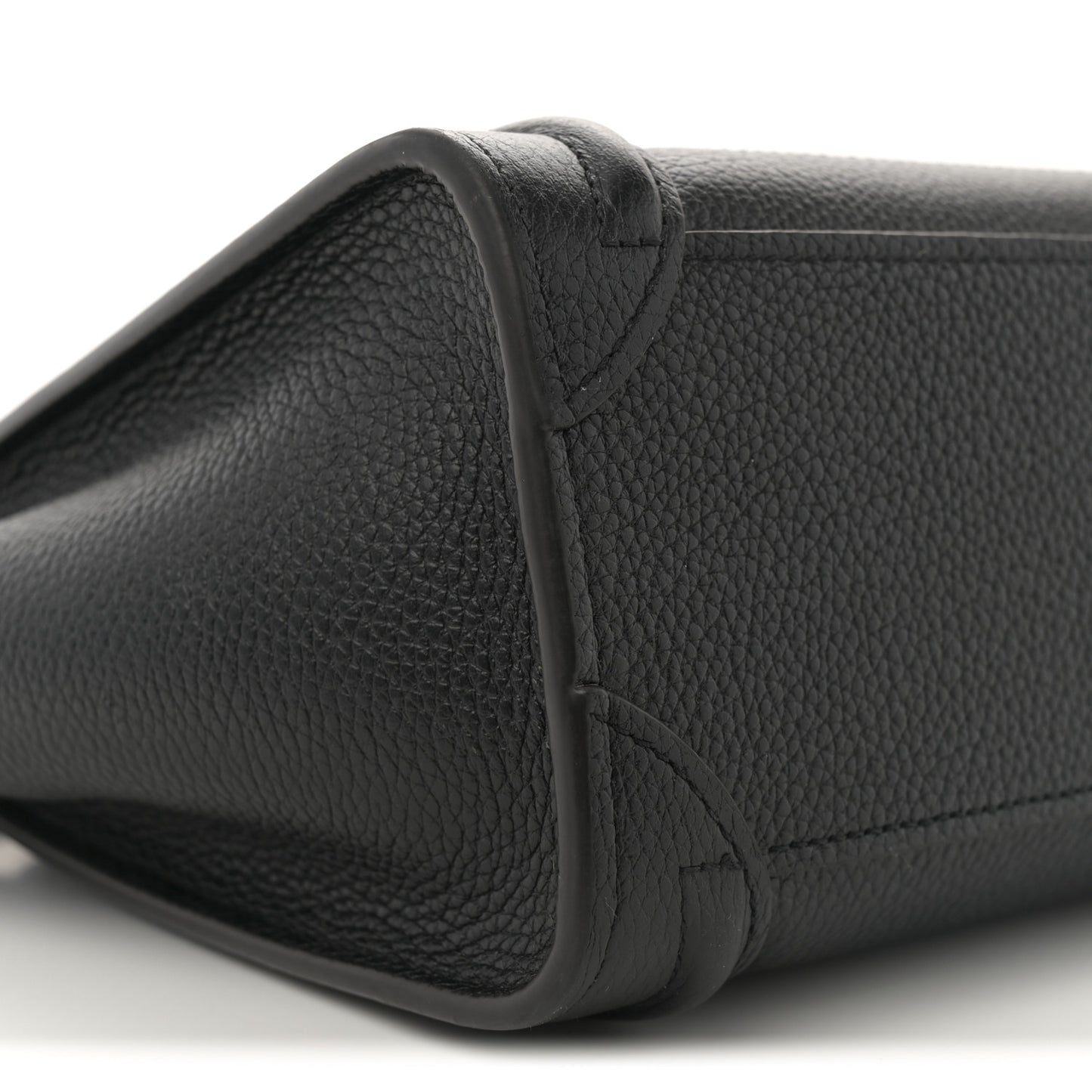 Drummed Calfskin Nano Luggage Black