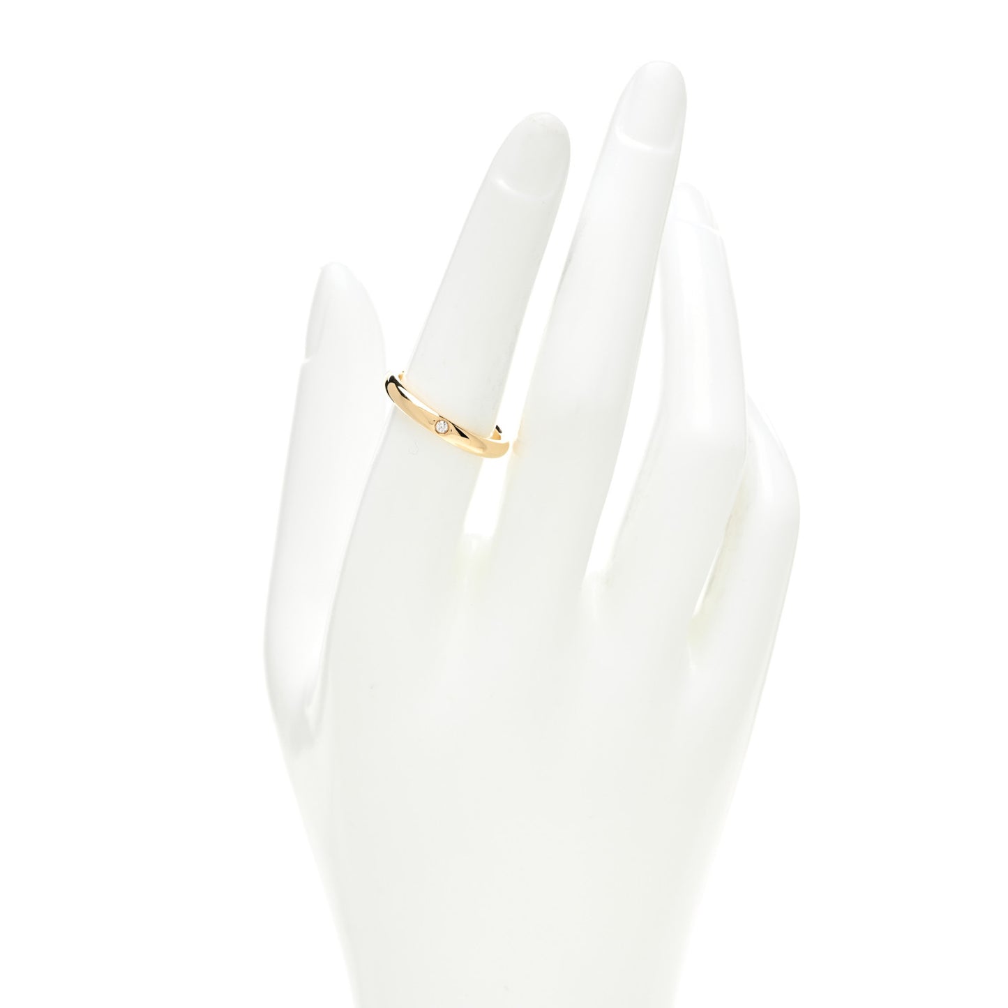 18K Yellow Gold Diamond 3mm Elsa Peretti Band Ring 54 7