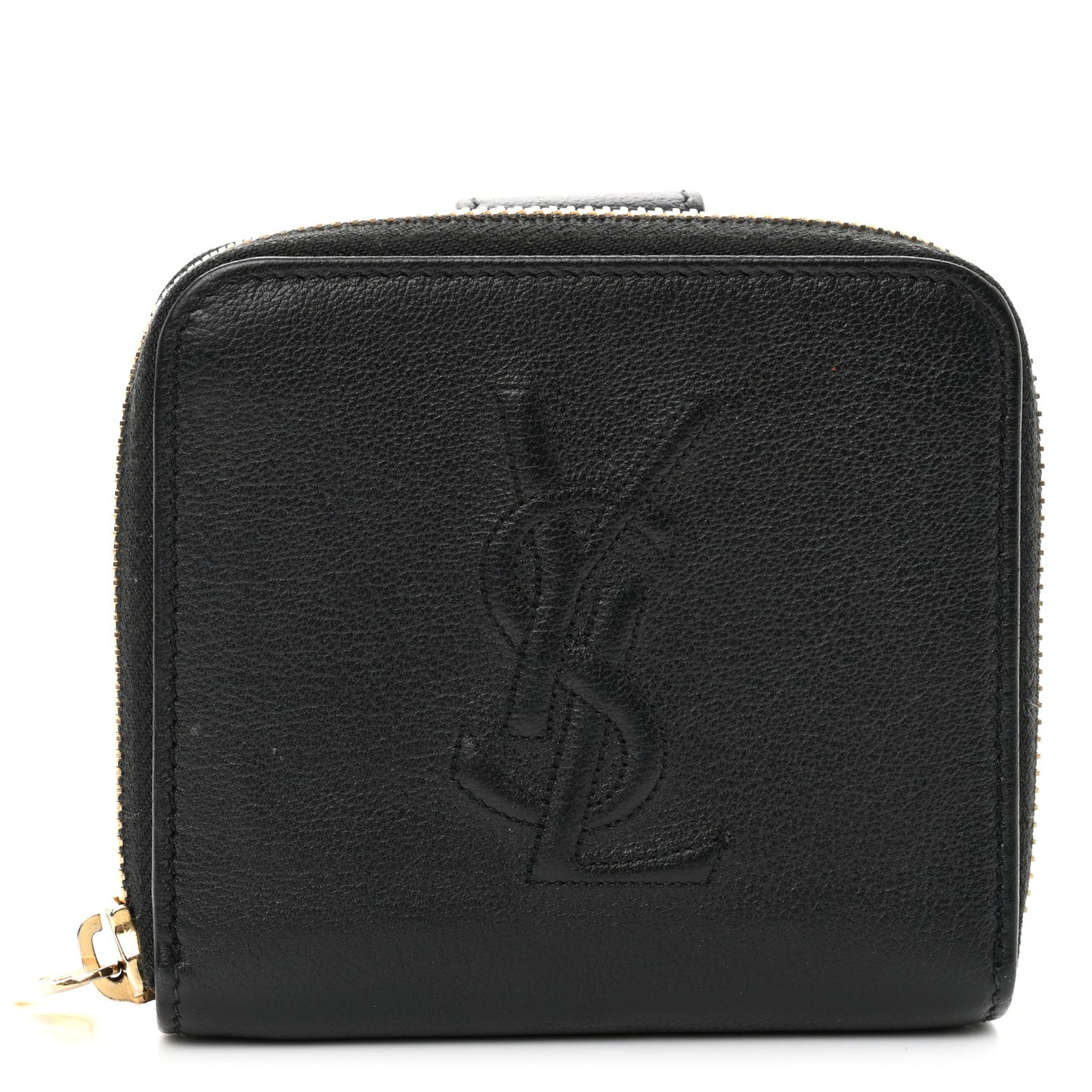Goatskin Compact Wallet Black