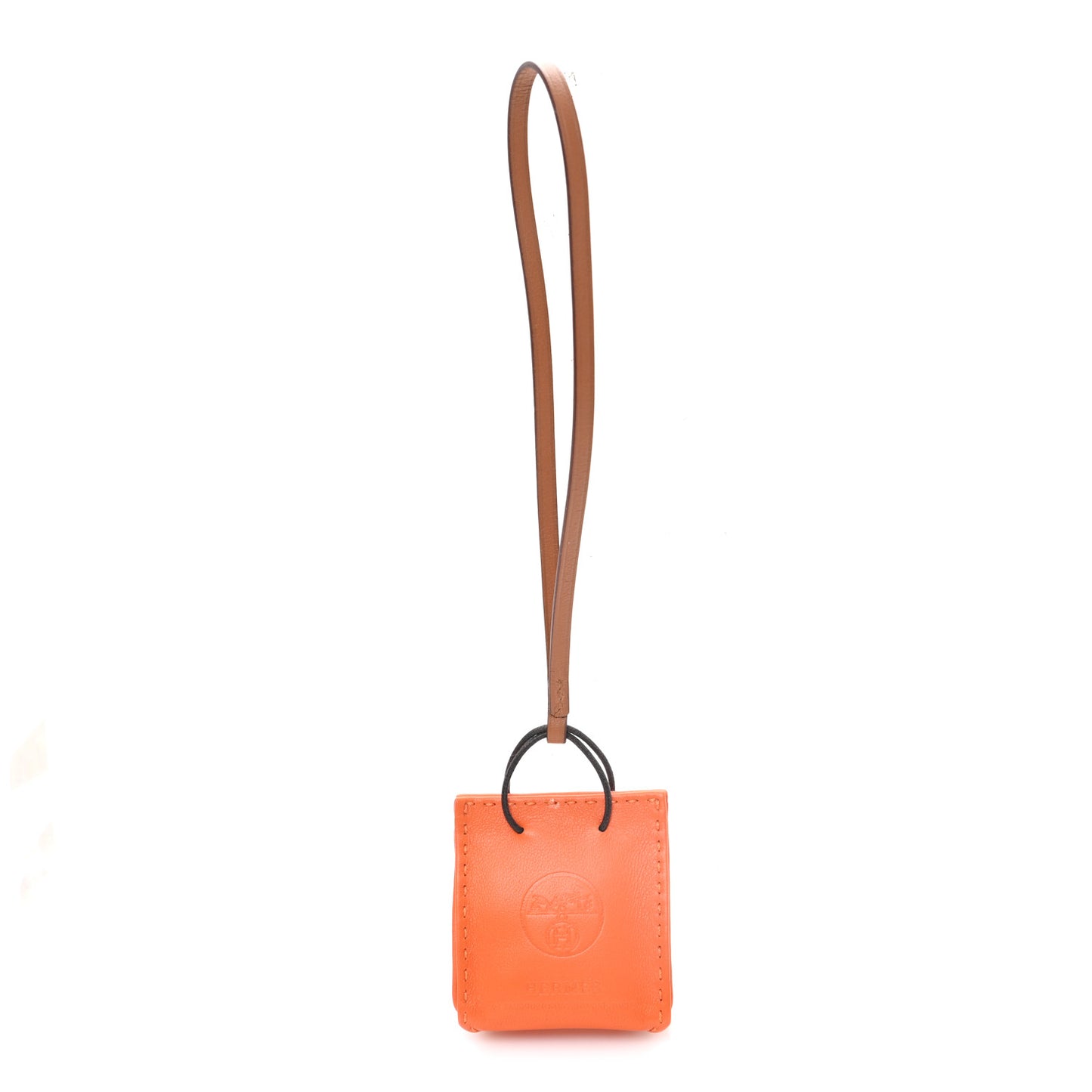 Milo Lambskin Swift Shopping Bag Charm Feu Gold