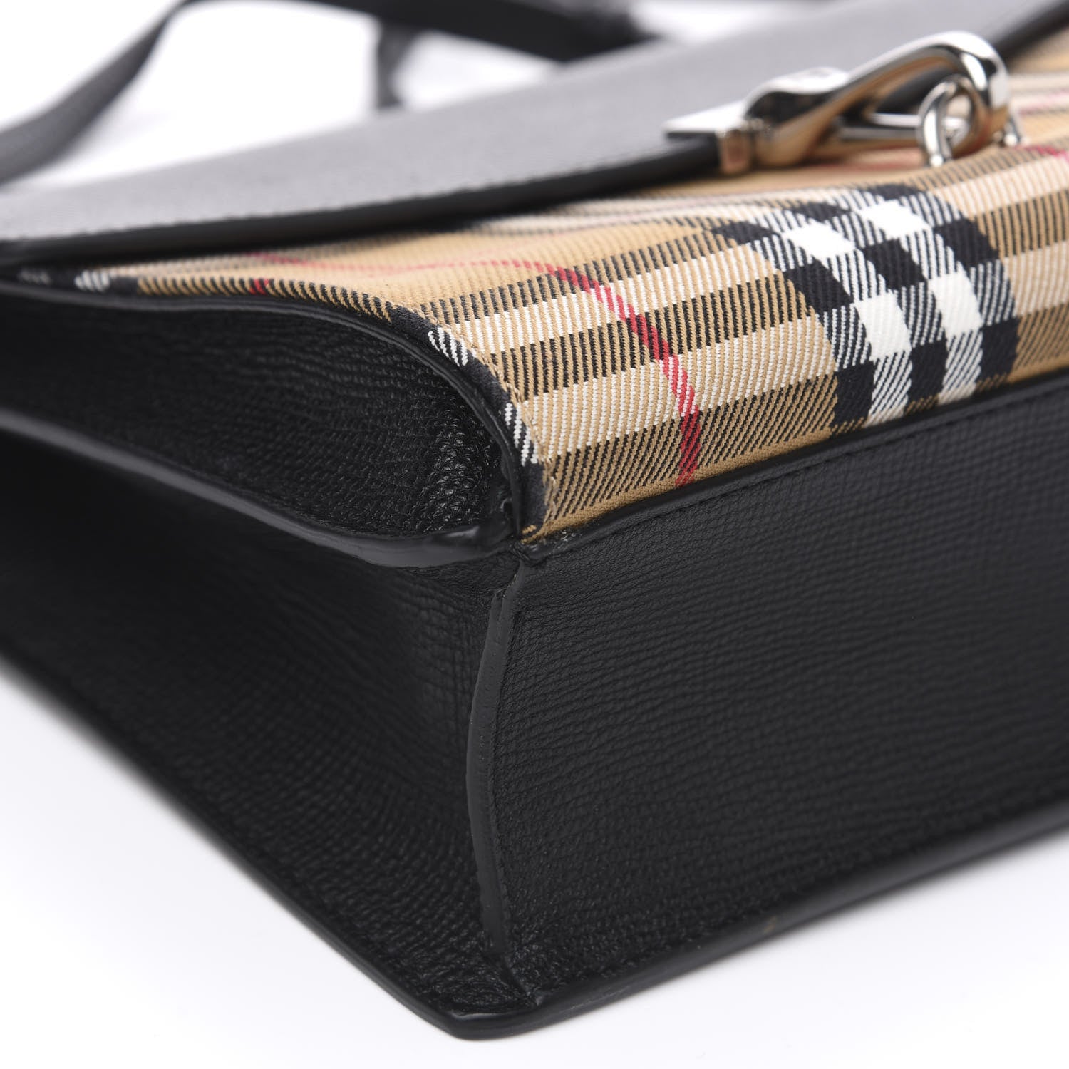 Burberry Derby Calfskin Vintage Check Small Macken Crossbody Bag Black 8 of 9