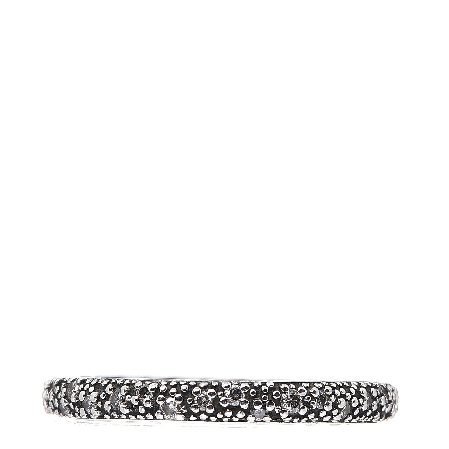 Sterling Silver Diamond 3mm Midnight Melange Band Ring 54 6.75