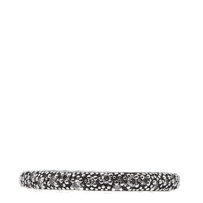 David Yurman Sterling Silver Diamond 3mm Midnight Melange Band Ring 54 6.75 1 of 4