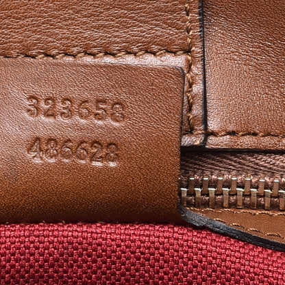Gucci Embroidered Large Bamboo Shopper Tote Brown 8 of 8